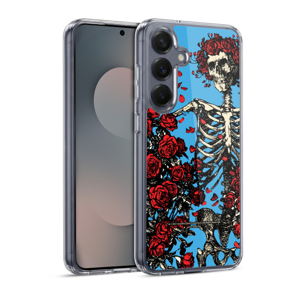 Grateful Dead Trends Bertha Skull Roses Soft Gel Case for Samsung Galaxy S25 & MagSafe