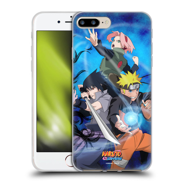 Naruto Shippuden Key Art Team 7 Soft Gel Case for Apple iPhone 7 Plus / iPhone 8 Plus & MagSafe