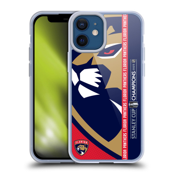 NHL 2025 Stanley Cup Champions Florida Panthers Oversized Soft Gel Case for Apple iPhone 12 Mini