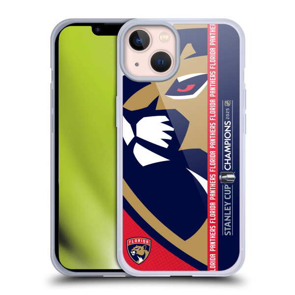 NHL 2025 Stanley Cup Champions Florida Panthers Oversized Soft Gel Case for Apple iPhone 13 NHL 2025 Stanley Cup Champions Florida Panthers Oversized Soft Gel Case for Apple iPhone 13