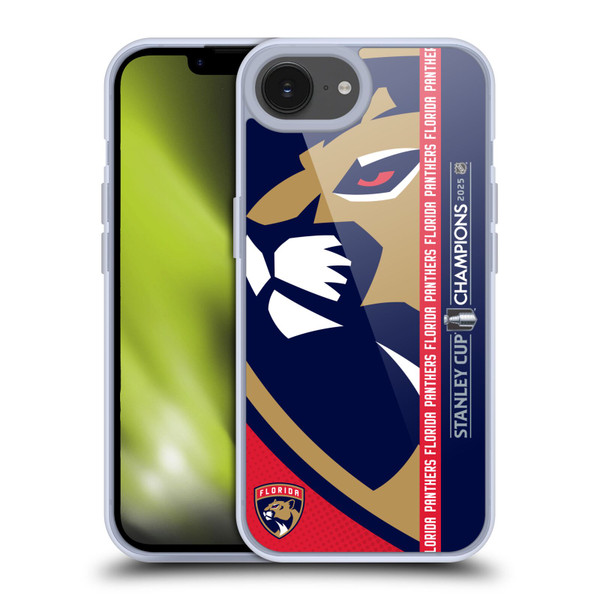 NHL 2025 Stanley Cup Champions Florida Panthers Oversized Soft Gel Case for Apple iPhone 16e