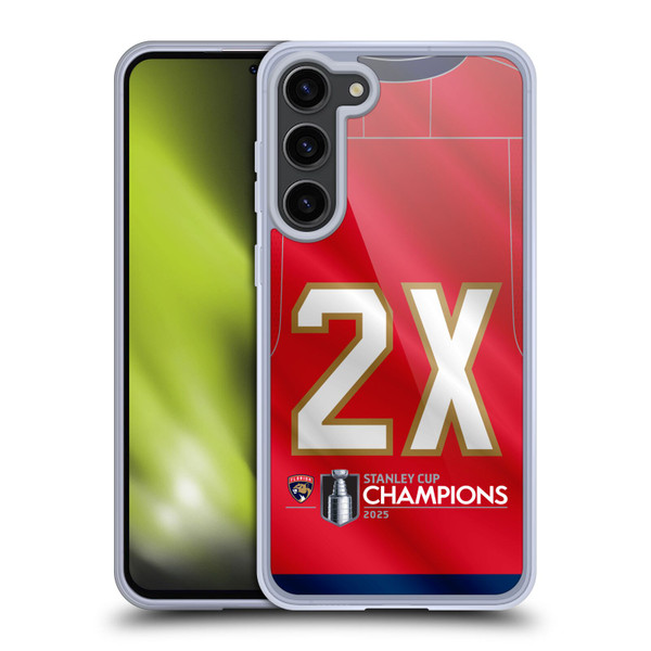 NHL 2025 Stanley Cup Champions Florida Panthers Jersey Soft Gel Case for Samsung Galaxy S23+ 5G