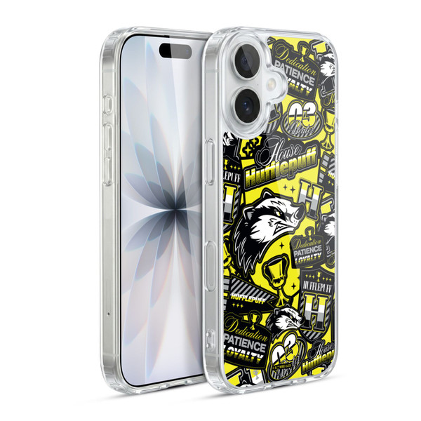 Harry Potter Badge Up House Hufflepuff Soft Gel Case for Apple iPhone 17