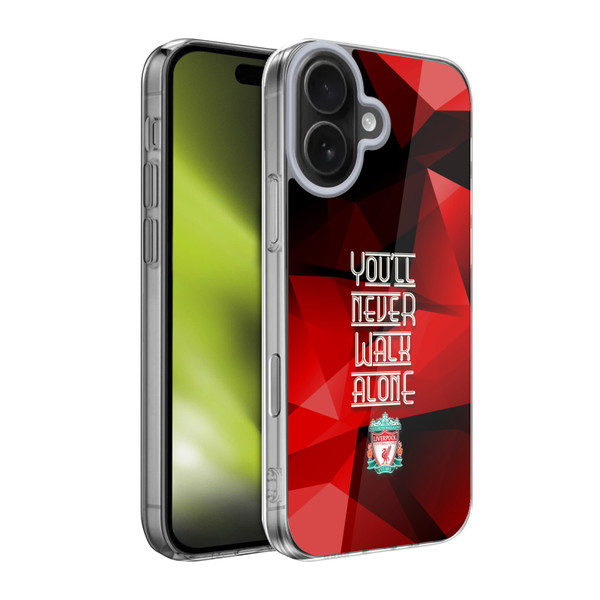 Liverpool Football Club Crest You'Ll Never Walk Alone Red Geo Soft Gel Case for Apple iPhone 17