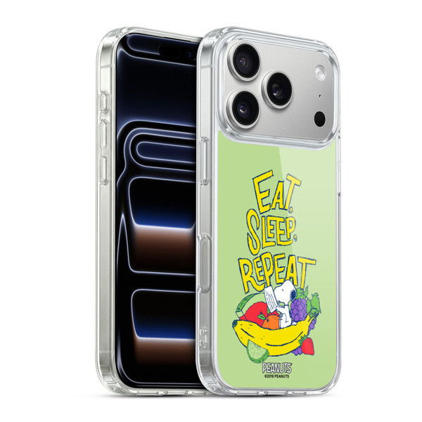 Peanuts Naturally Sweet Eat Sleep Snoopy Soft Gel Case for Apple iPhone 17 Pro