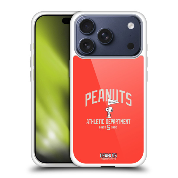 Peanuts Varsity Sports Snoopy Athletic Department Soft Gel Case for Apple iPhone 17 Pro