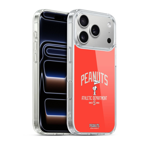 Peanuts Varsity Sports Snoopy Athletic Department Soft Gel Case for Apple iPhone 17 Pro