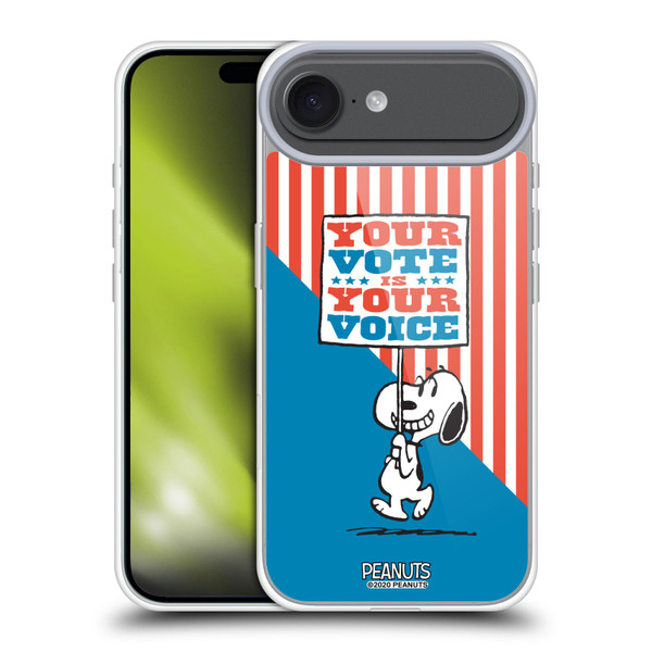 Peanuts Your Vote Is Your Voice Snoopy's Placard Soft Gel Case for Apple iPhone 17 Air
