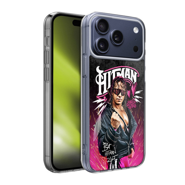 WWE Bret Hart Hitman Graphics Soft Gel Case for Apple iPhone 17 Pro Max