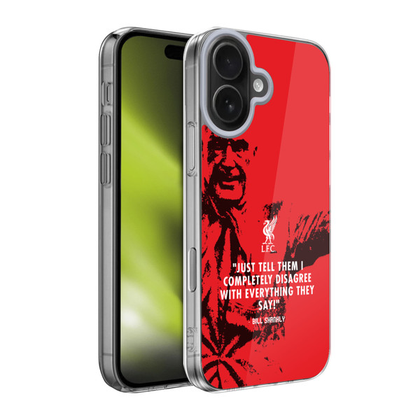 Liverpool Football Club Bill Shankly Quotes Disagree Red Soft Gel Case for Apple iPhone 17