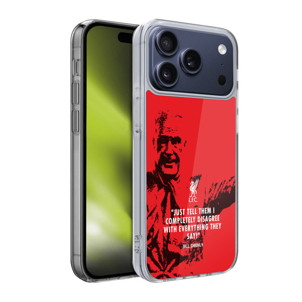 Liverpool Football Club Bill Shankly Quotes Disagree Red Soft Gel Case for Apple iPhone 17 Pro