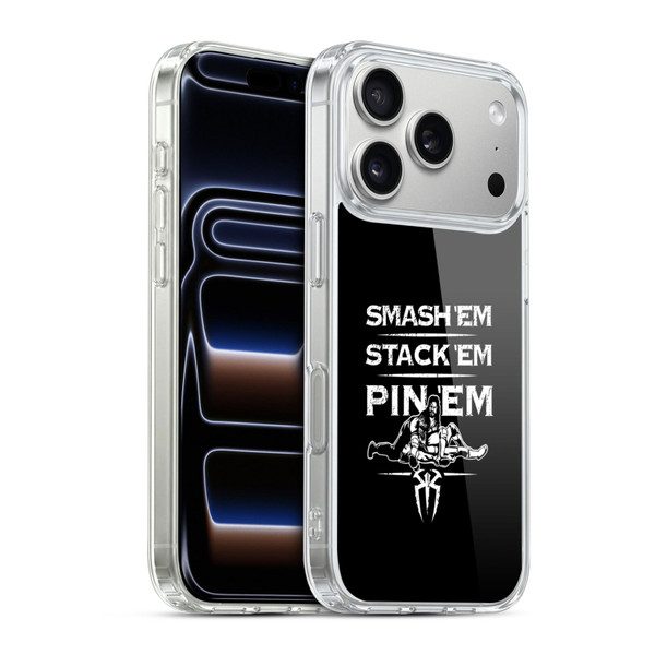 WWE R. Reigns Graphics Smash Em Stack Em Pin Em Soft Gel Case for Apple iPhone 17 Pro