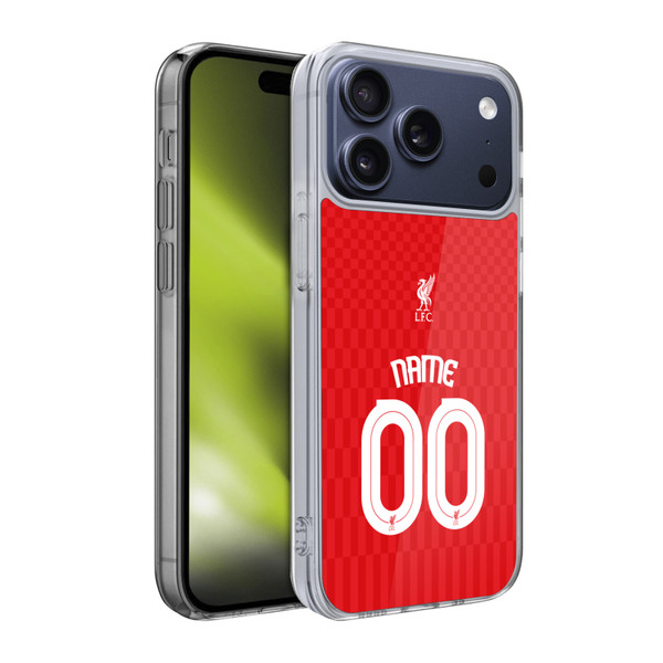 Custom Customised Personalised Liverpool Football Club Personalise Home Away Third Kit Shirt Red Soft Gel Case for Apple iPhone 17 Pro Custom Customised Personalised Liverpool Football Club Personalise Home Away Third Kit Shirt Red Soft Gel Case for Apple iPhone 17 Pro