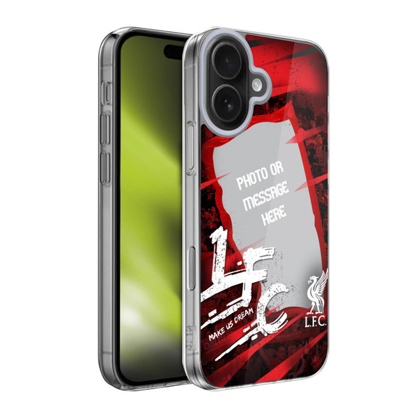 Custom Customised Personalised Liverpool Football Club Liverpool Fc Make Us Dream Banner Soft Gel Case for Apple iPhone 17