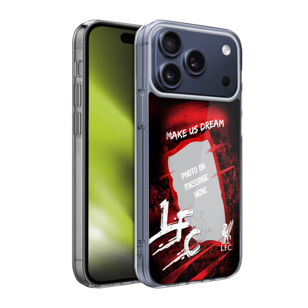 Custom Customised Personalised Liverpool Football Club Liverpool Fc Make Us Dream Banner Soft Gel Case for Apple iPhone 17 Pro Max