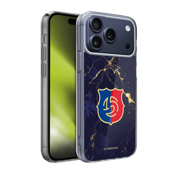 FC Barcelona 125th Anniversary Logo Marble Soft Gel Case for Apple iPhone 17 Pro Max