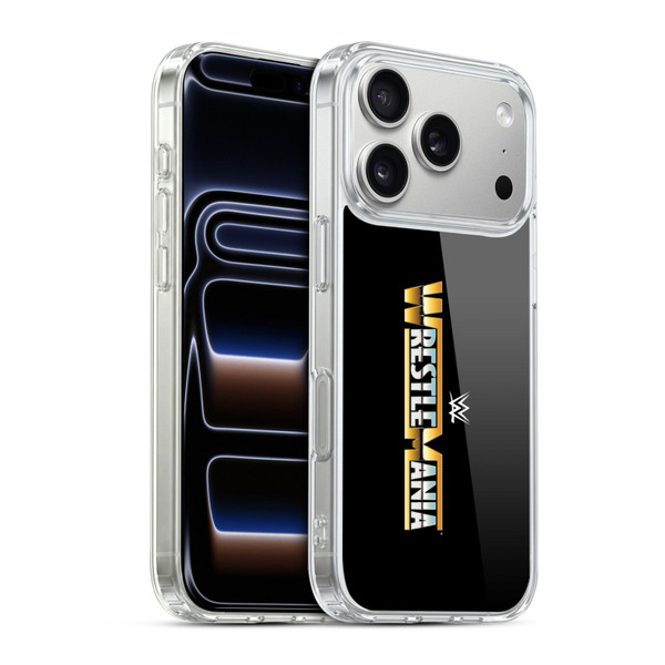 WWE TV Program Logo Wrestlemania Soft Gel Case for Apple iPhone 17 Pro