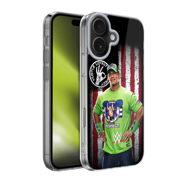 WWE American Flag Superstars John Cena Soft Gel Case for Apple iPhone 17