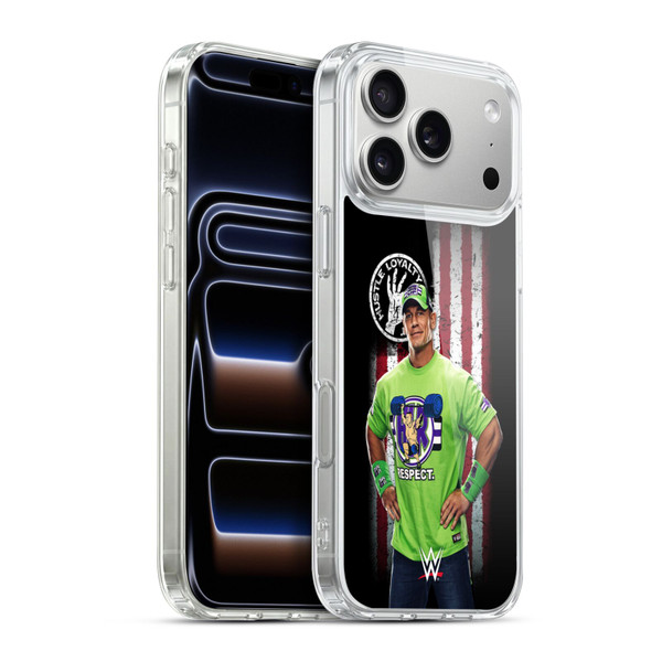 WWE American Flag Superstars John Cena Soft Gel Case for Apple iPhone 17 Pro Max