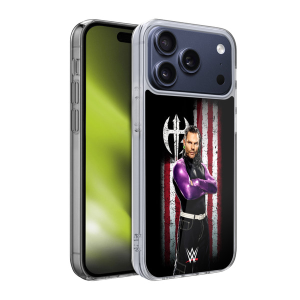 WWE American Flag Superstars Jeff Hardy Soft Gel Case for Apple iPhone 17 Pro