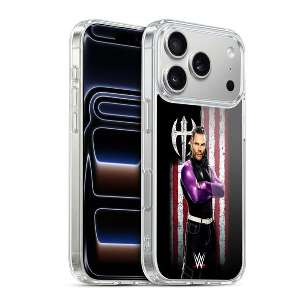 WWE American Flag Superstars Jeff Hardy Soft Gel Case for Apple iPhone 17 Pro
