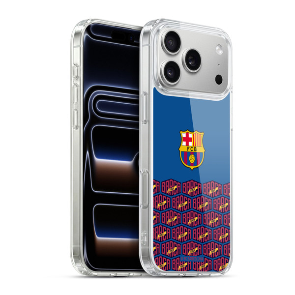 FC Barcelona Forca Barca Logo And Pattern Soft Gel Case for Apple iPhone 17 Pro Max