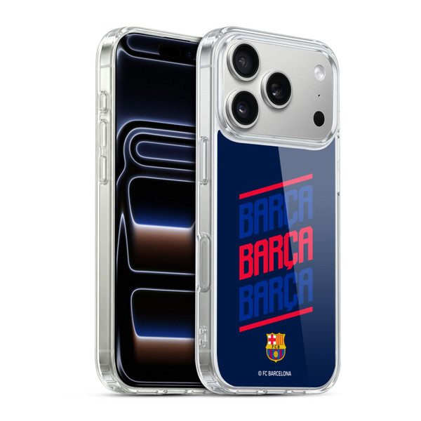 FC Barcelona Graphics Barca Type Soft Gel Case for Apple iPhone 17 Pro