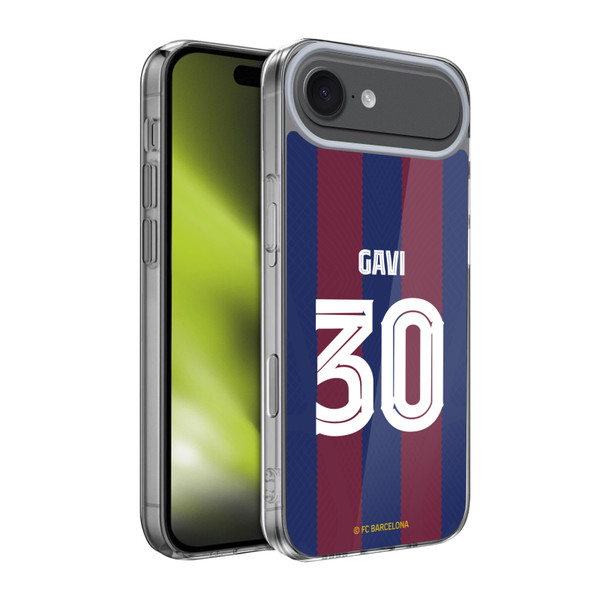 FC Barcelona 2023/24 Players Home Kit Gavi Soft Gel Case for Apple iPhone 17 Air