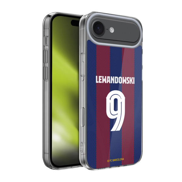 FC Barcelona 2023/24 Players Home Kit Robert Lewandowski Soft Gel Case for Apple iPhone 17 Air