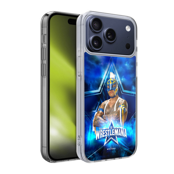 WWE Wrestlemania 38 Superstars Rey Mysterio Soft Gel Case for Apple iPhone 17 Pro