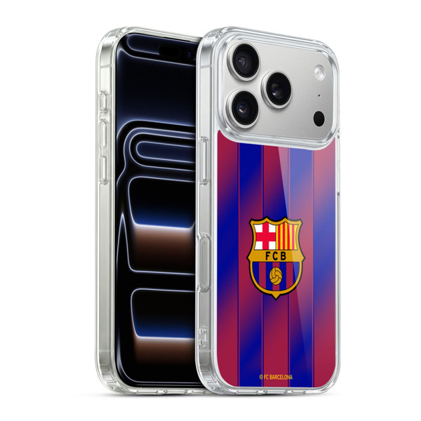 FC Barcelona 2025/26 Crest Kit Home Soft Gel Case for Apple iPhone 17 Pro