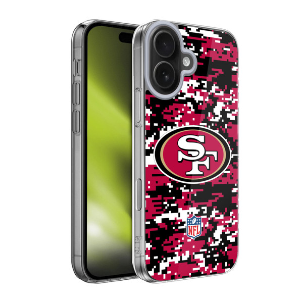 NFL San Francisco 49ers Graphics Digital Camouflage Soft Gel Case for Apple iPhone 17
