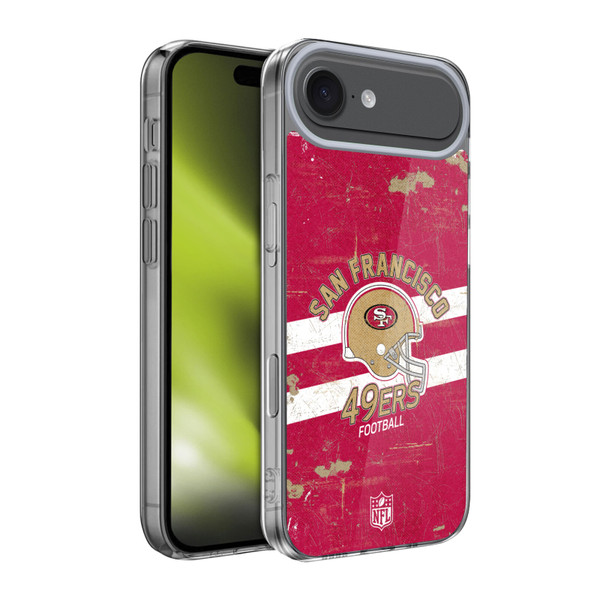 NFL San Francisco 49ers Logo Art Helmet Distressed Soft Gel Case for Apple iPhone 17 Air NFL San Francisco 49ers Logo Art Helmet Distressed Soft Gel Case for Apple iPhone 17 Air