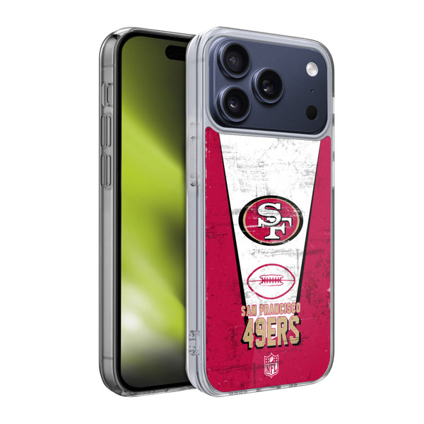 NFL San Francisco 49ers Logo Art Banner Soft Gel Case for Apple iPhone 17 Pro