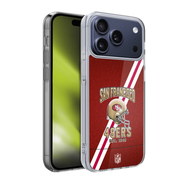 NFL San Francisco 49ers Logo Art Football Stripes Soft Gel Case for Apple iPhone 17 Pro