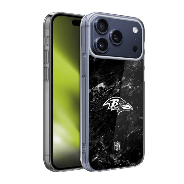 NFL Baltimore Ravens Artwork Marble Soft Gel Case for Apple iPhone 17 Pro Max