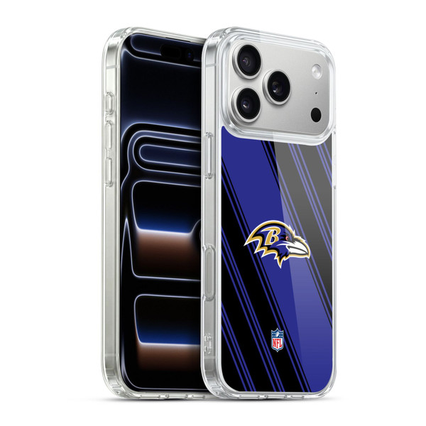 NFL Baltimore Ravens Artwork Stripes Soft Gel Case for Apple iPhone 17 Pro Max