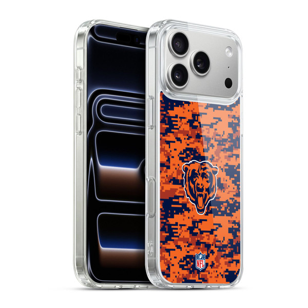 NFL Chicago Bears Graphics Digital Camouflage Soft Gel Case for Apple iPhone 17 Pro Max