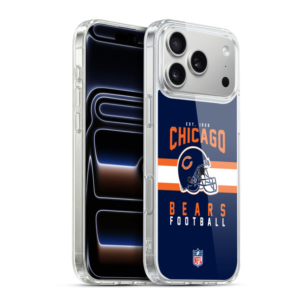 NFL Chicago Bears Graphics Helmet Typography Soft Gel Case for Apple iPhone 17 Pro Max