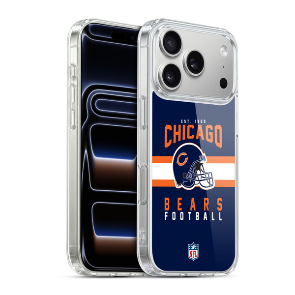 NFL Chicago Bears Graphics Helmet Typography Soft Gel Case for Apple iPhone 17 Pro