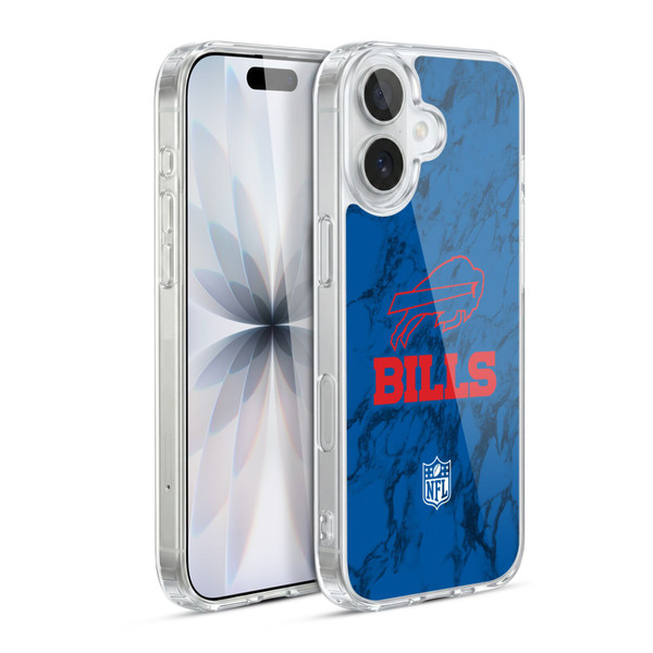 NFL Buffalo Bills Graphics Coloured Marble Soft Gel Case for Apple iPhone 17