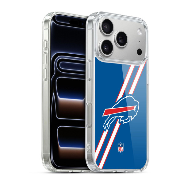 NFL Buffalo Bills Logo Stripes Soft Gel Case for Apple iPhone 17 Pro