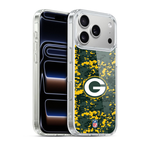 NFL Green Bay Packers Graphics Digital Camouflage Soft Gel Case for Apple iPhone 17 Pro