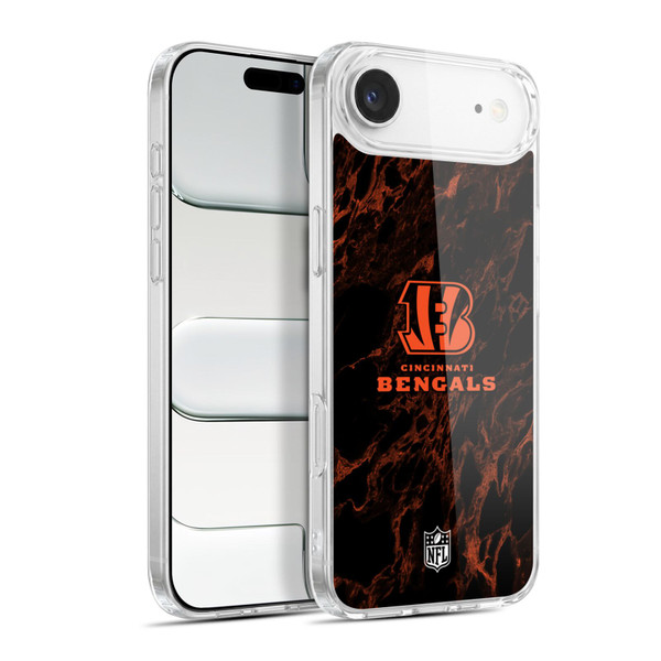 NFL Cincinnati Bengals Graphics Coloured Marble Soft Gel Case for Apple iPhone 17 Air