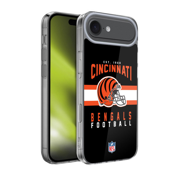 NFL Cincinnati Bengals Graphics Helmet Typography Soft Gel Case for Apple iPhone 17 Air