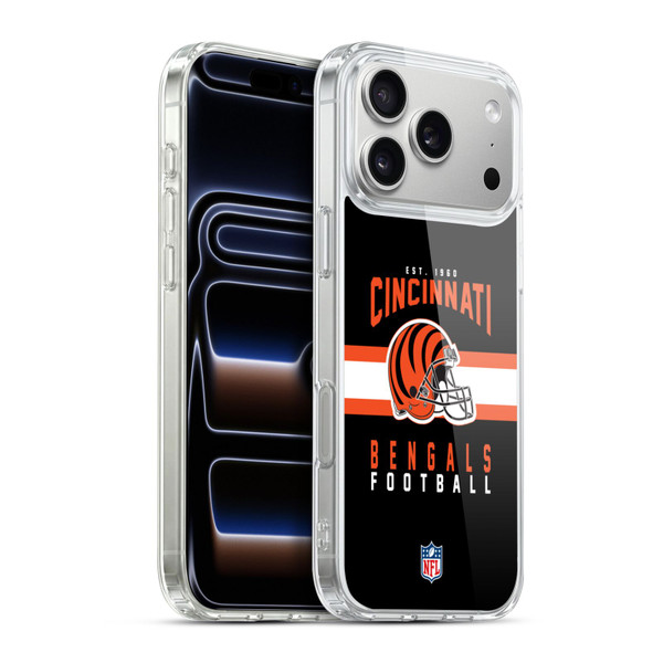 NFL Cincinnati Bengals Graphics Helmet Typography Soft Gel Case for Apple iPhone 17 Pro Max