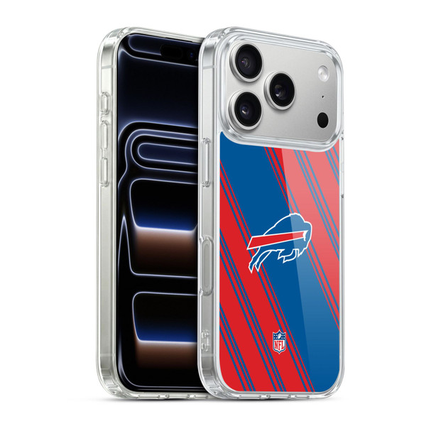 NFL Buffalo Bills Artwork Stripes Soft Gel Case for Apple iPhone 17 Pro