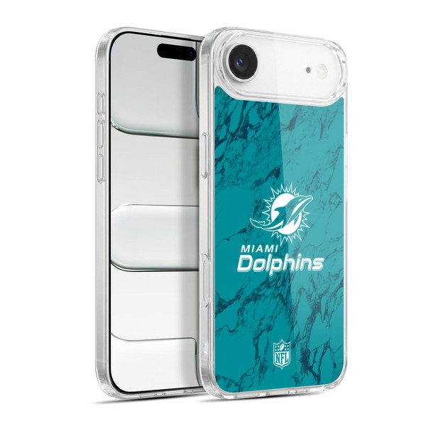 NFL Miami Dolphins Graphics Coloured Marble Soft Gel Case for Apple iPhone 17 Air