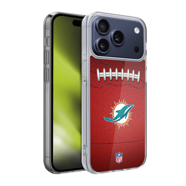 NFL Miami Dolphins Graphics Football Soft Gel Case for Apple iPhone 17 Pro