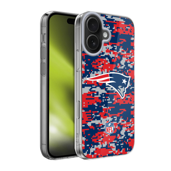 NFL New England Patriots Graphics Digital Camouflage Soft Gel Case for Apple iPhone 17
